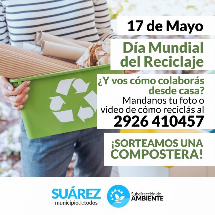 Día internacional del reciclaje: sumate a reciclar y llevate una compostera de regalo