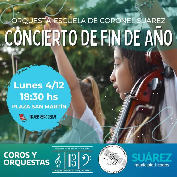 Concierto de fin de año de la Orquesta Escuela de Coronel Suárez