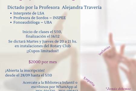 Curso Introductorio al Lenguaje de Señas Argentino 