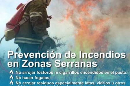 Prevención de incendios en zonas serranas