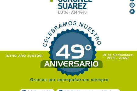49º aniversario de LU 36 Radio Coronel Suárez AM 1440