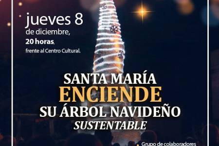 Santa María enciende su árbol navideño sustentable