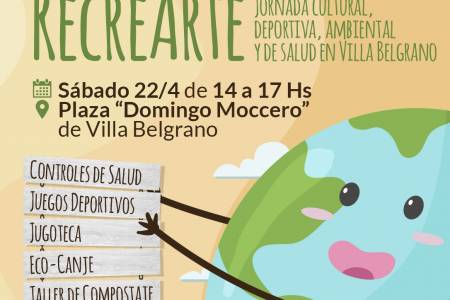 El Municipio en tu barrio RecreArte: Jornada cultural, deportiva, ambiental y de salud en Villa Belgrano