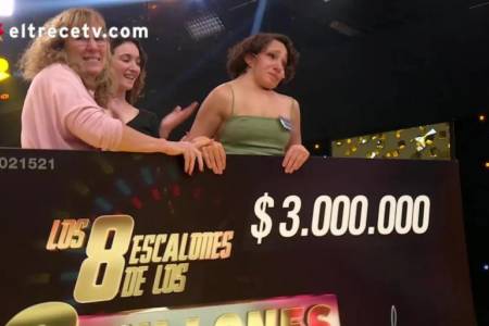 Johana Ferraro, vecina de Coronel Suñarez, ganó 3 millones en Los 8 escalones