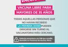 Vacuna libre para mayores de 35 años