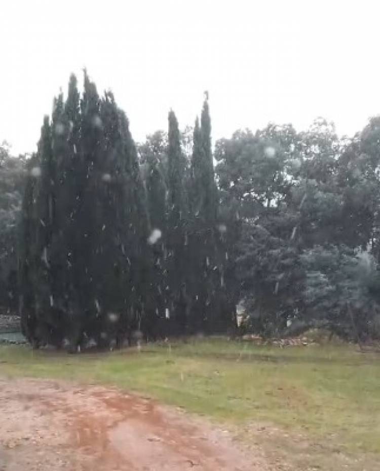 Nieve en las Sierras, sector "El Mirador"