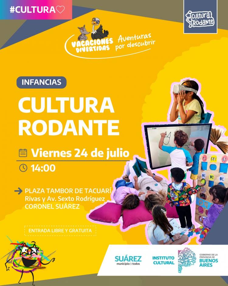 Cultura Rodante llega a Coronel Suárez para disfrutar las vacaciones de invierno