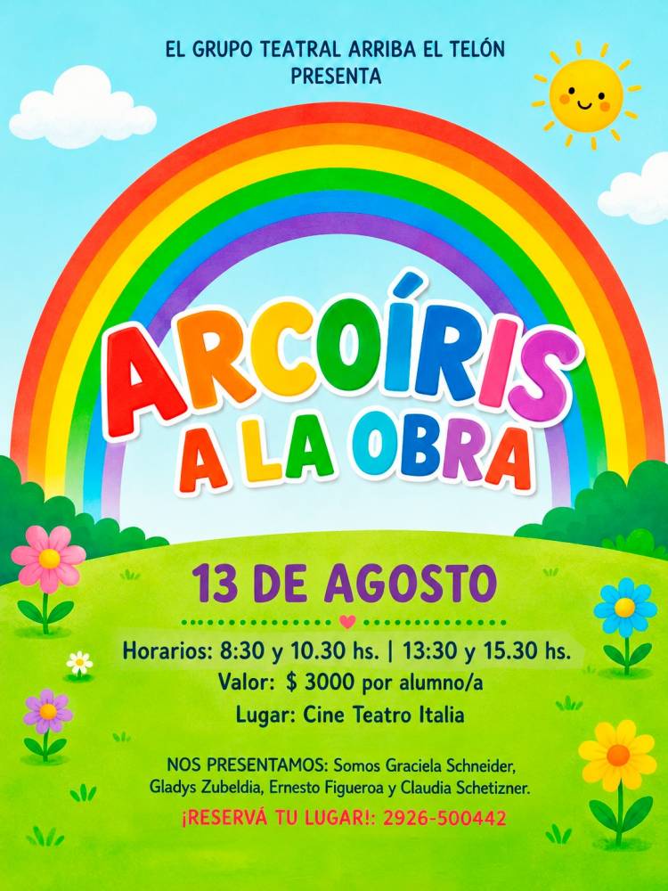 "Arcoíris a la Obra" llega al Cine Teatro Italia