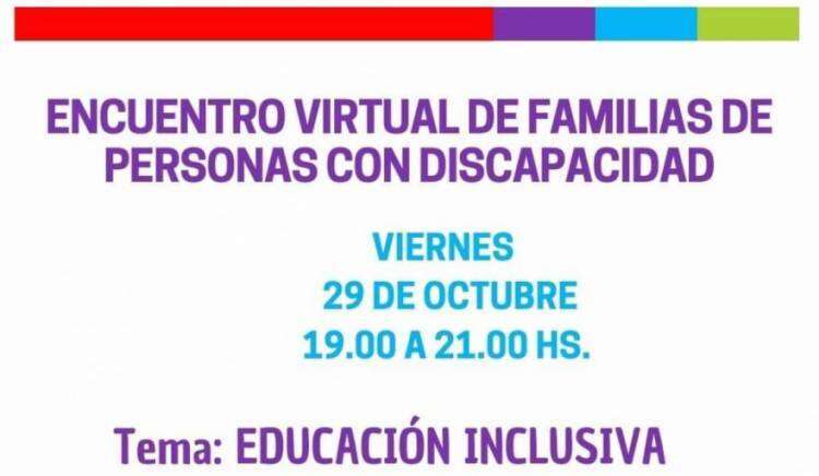 El viernes, encuentro virtual de familias de personas con discapacidad de toda la provincia