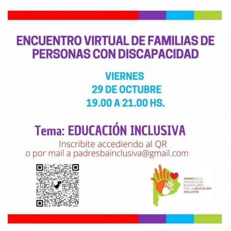 El viernes, encuentro virtual de familias de personas con discapacidad de toda la provincia