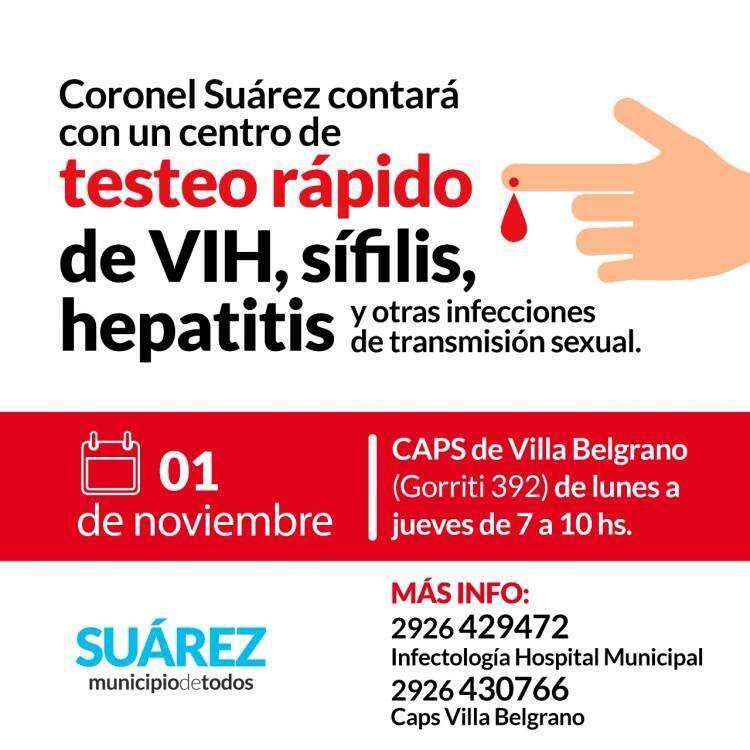 Coronel Suárez contará con un centro de testeo rápido de ETS