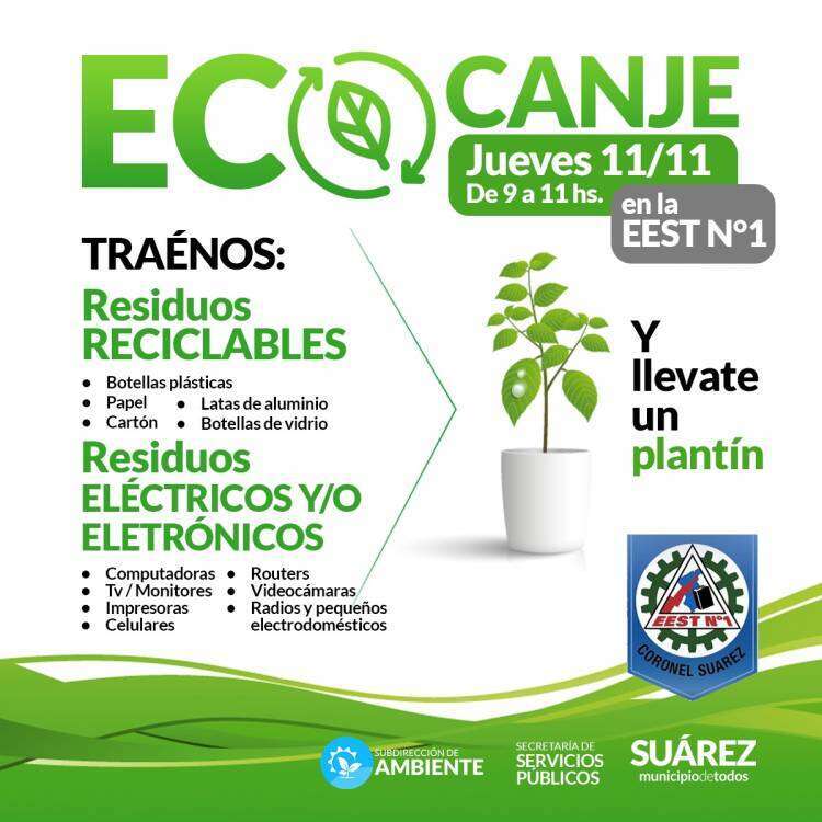 Jornada de Eco Canje en la Escuela Técnica N° 1
