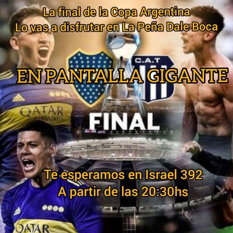 Mirá la final de la Copa Argentina en La Peña Dale Boca