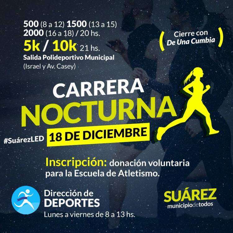  Se inauguran las nuevas luminarias con una gran “Carrera Nocturna”