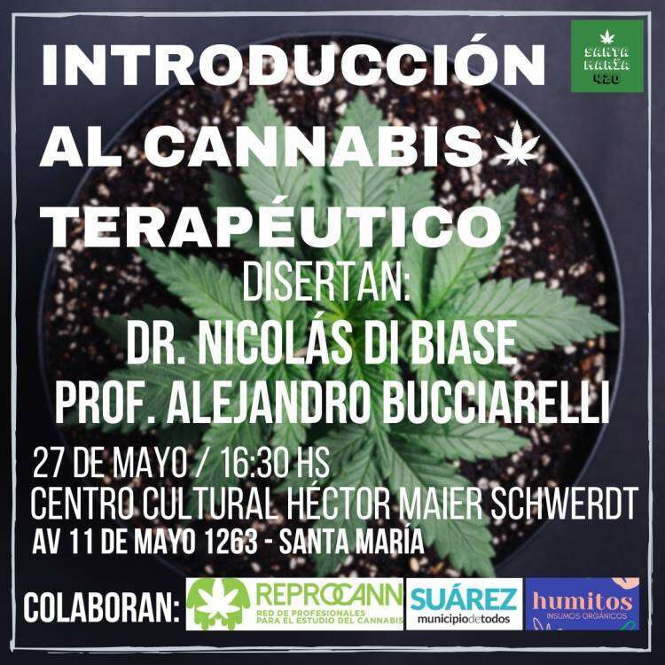 Profesionales del REPROCANN disertarán en Pueblo Santa María sobre el Cannabis Terapéutico  