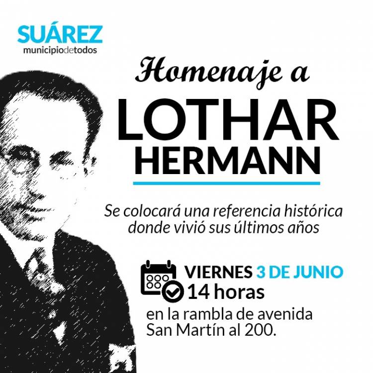 Homenaje a Lothar Hermann: se colocará una referencia histórica donde vivió sus últimos años