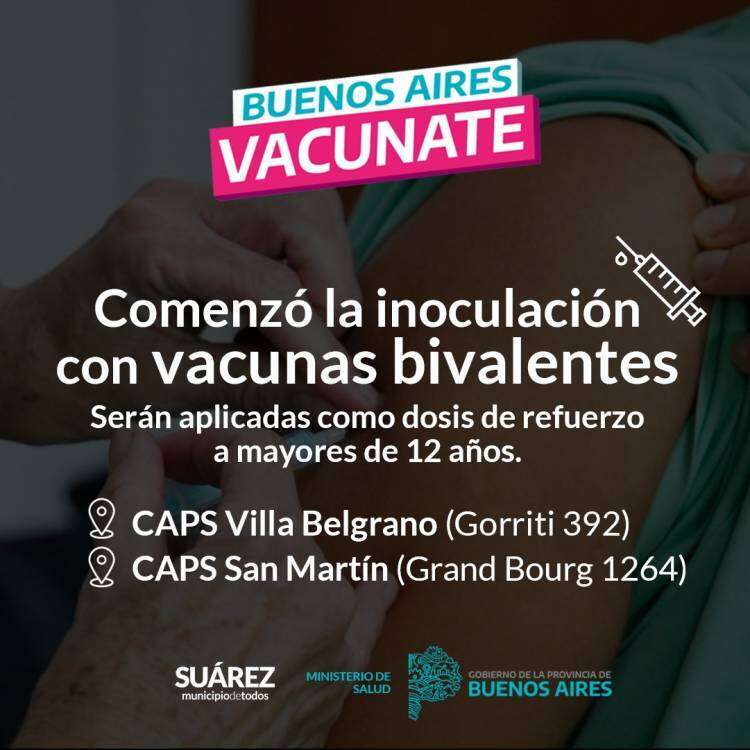 Comenzó la inoculación con vacunas bivalentes