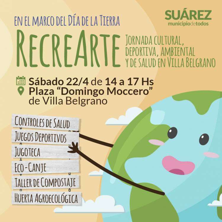 El Municipio en tu barrio RecreArte: Jornada cultural, deportiva, ambiental y de salud en Villa Belgrano