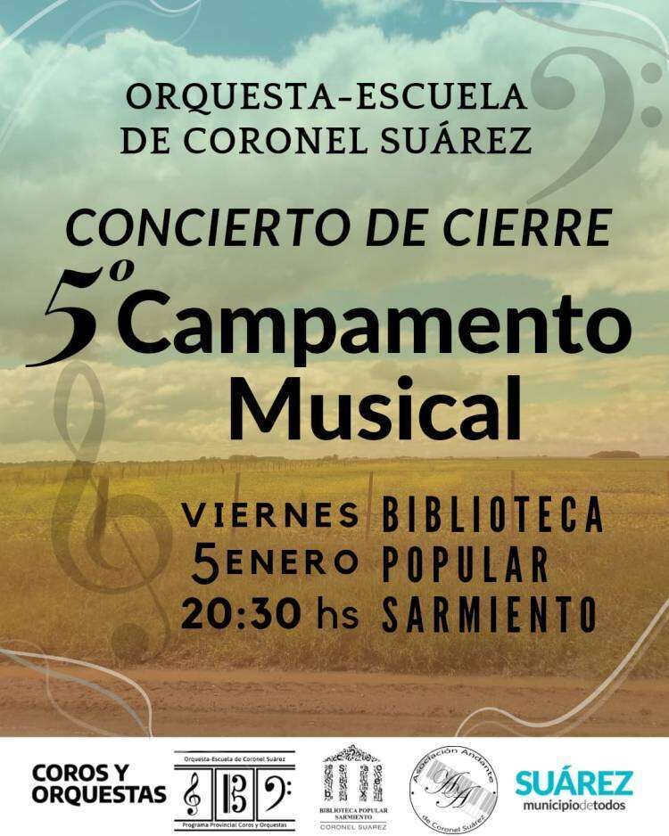 Campamento y Concierto anual de la Orquesta Escuela de Coronel Suárez