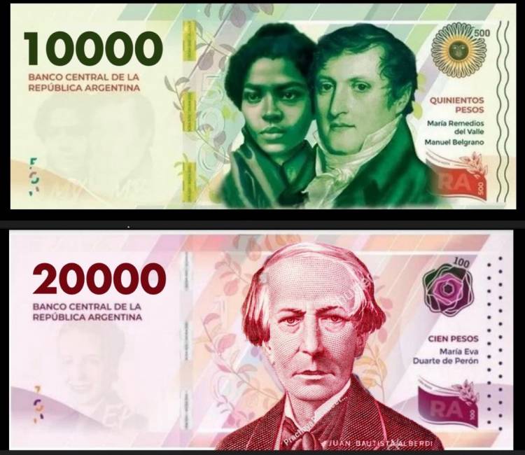 El Banco Central aprobó la emisión de billetes de $ 10.000 y $ 20.000