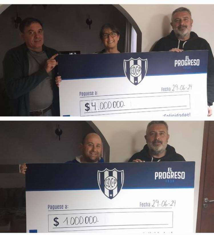 El Progreso de Pblo. Sta. María entregó los 2 premios más importantes de su Bono 52º Edición