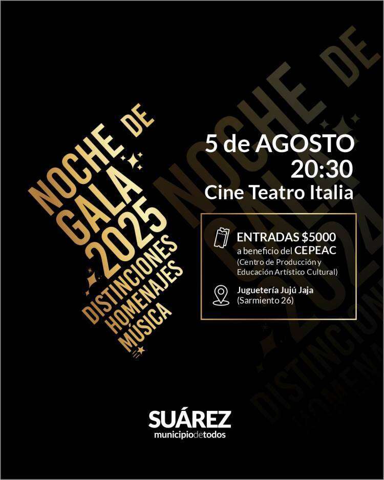 Noche de Gala 2025: Cultura y emoción para celebrar un nuevo aniversario de Coronel Suárez