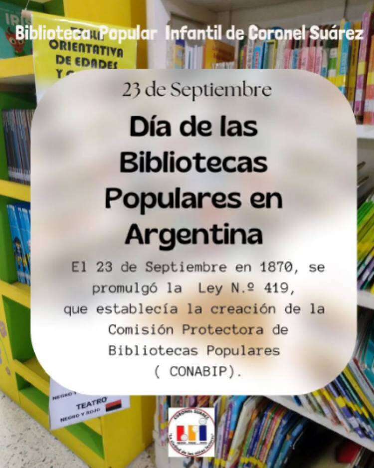 La Biblioteca Popular Infantil de Coronel Suárez celebra los 155 años de CONABIP