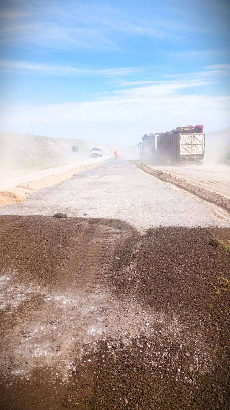 Vialidad Nacional realiza mantenimiento en RN 33