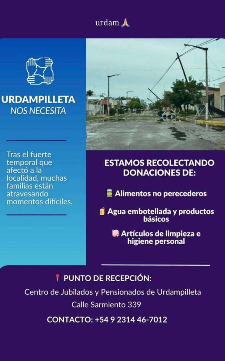 Dramático relato en primera persona del temporal que azotó Urdampilleta