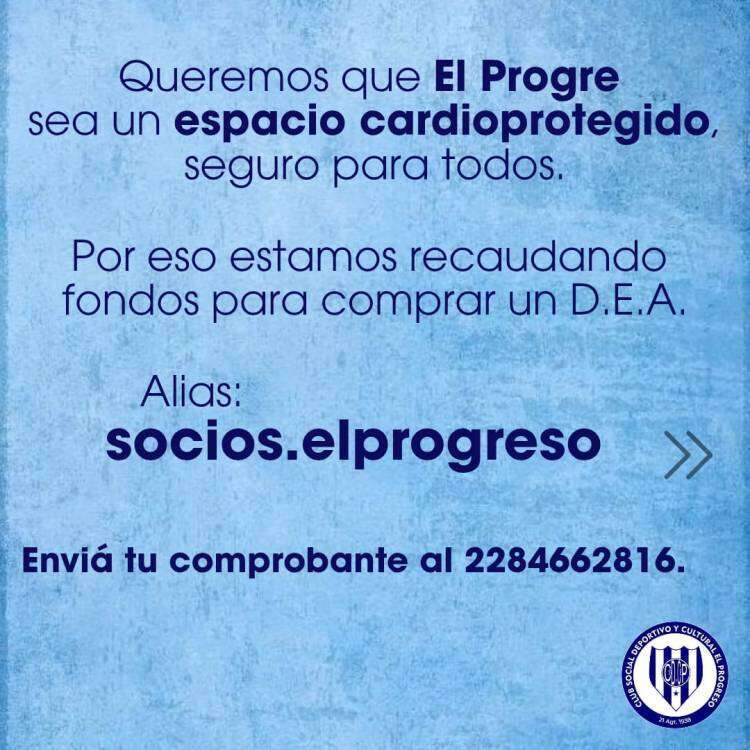 UN DEA PARA EL CLUB EL PROGRESO - SUÁREZ LATE