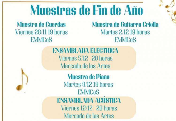  La Escuela Municipal de Música presenta su Agenda de Actividades de Fin de Año