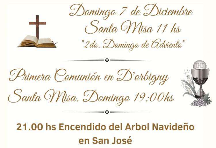 Actividades del II Domingo de Adviento y Solemnidad de la Inmaculada Concepción