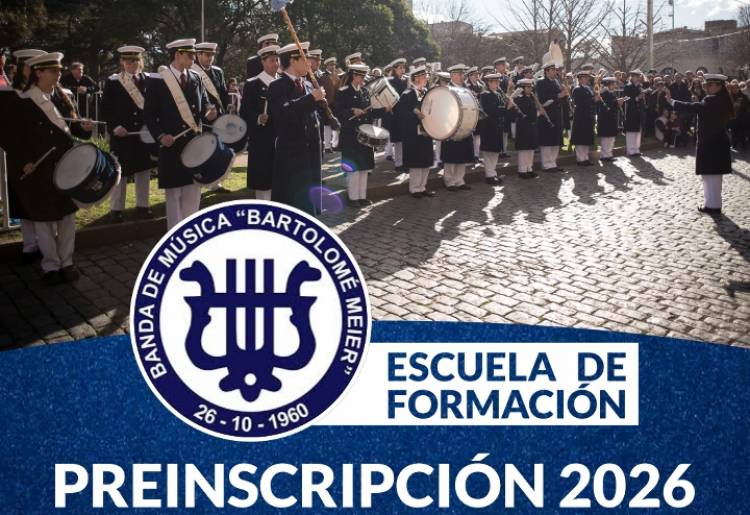 Preinscripción 2026 – Escuela de Formación Musical de la Banda Municipal “Bartolomé Meier”