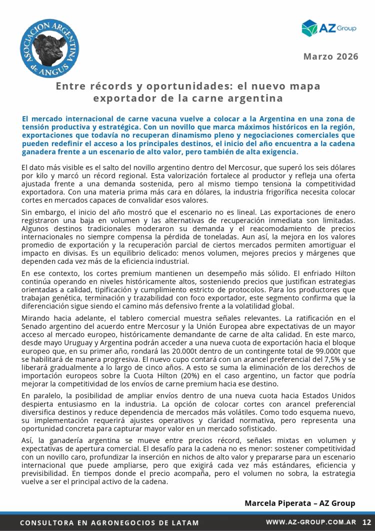 Informe Mensual Angus - Marzo 2026
