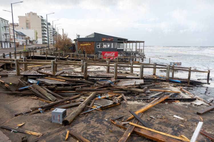 Avanza el relevamiento en los sectores afectados tras la ciclogénesis que afectó a Monte Hermoso