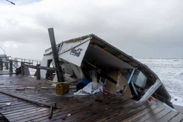 Avanza el relevamiento en los sectores afectados tras la ciclogénesis que afectó a Monte Hermoso