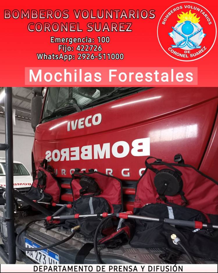Bomberos Voluntarios incorporó nuevos equipos gracias al apoyo del sector agropecuario