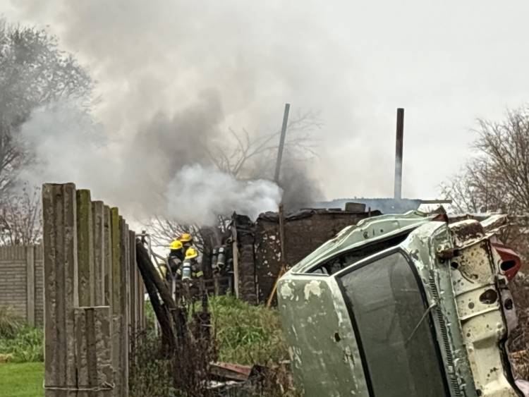 Incendio en una vivienda de Santa María