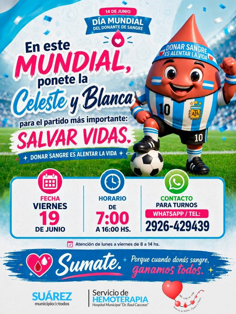 En este Mundial, ponete la Celeste y Blanca para el partido más importante: Salvar Vidas