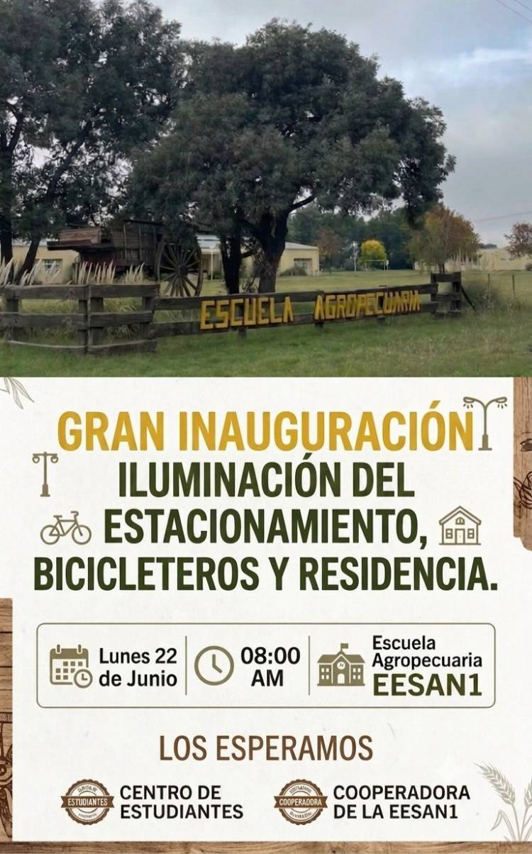 Gran inauguración en la Escuela Agropecuaria