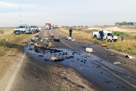 Dos muertos tras un choque frontal en la Ruta 33