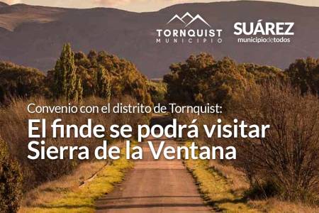 Convenio con el distrito de Tornquist: El finde se podrá visitar Sierra de la Ventana