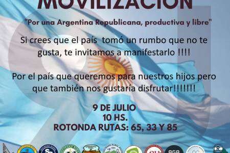 Movilización "Por una Argentina Republicana, productiva y libre"