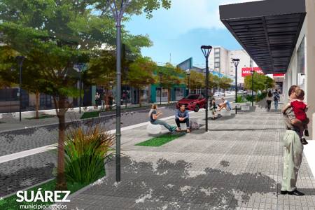 Avanzamos en la modernización de la ciudad con la obra de la semi peatonal en calle Mitre y mayor equipamiento urbano sobre la senda de la salud