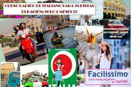  Curso rápido de Italiano para turistas en la Asociación Italiana