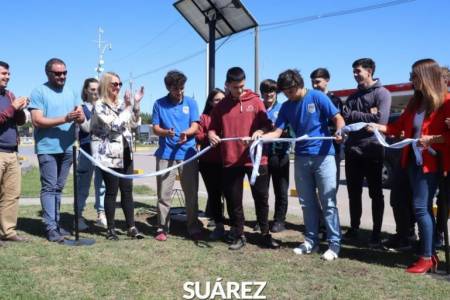 La Escuela Técnica y el Municipio inauguraron un inflador sustentable para la comunidad