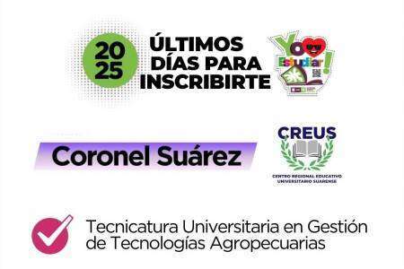 CREUS y UTN Trenque Lauquen: Tecnicatura en Gestión Agropecuaria