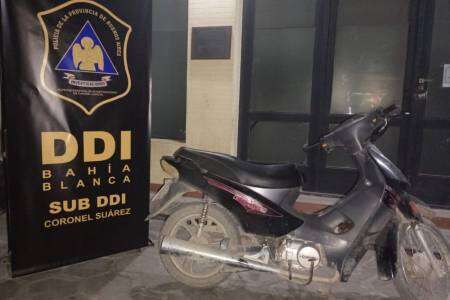 La Sub DDI recuperó una moto robada por un menor de 15 años