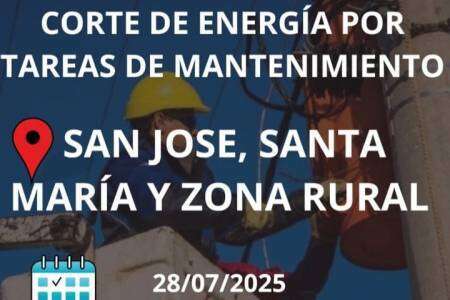 Corte de energía por tareas de mantenimiento