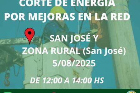 Corte de energía por mejoras en la red